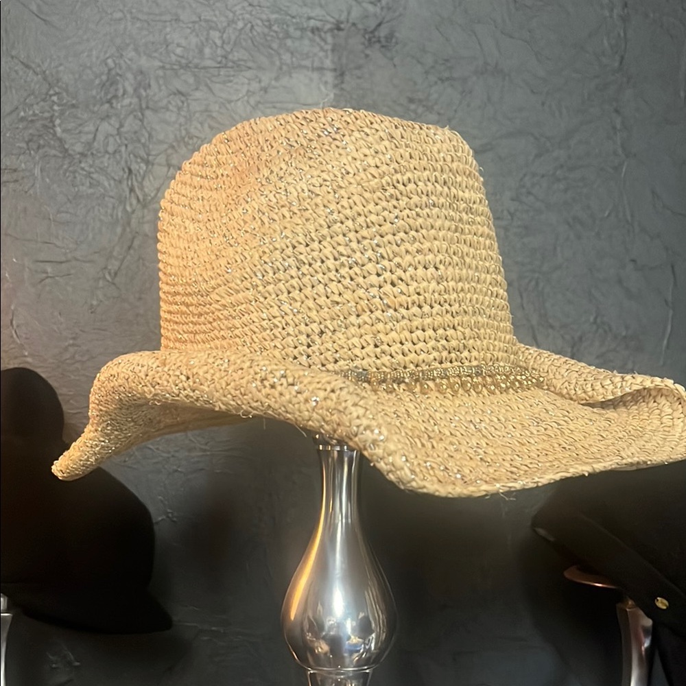 Tan Wide Brim Sun Hat